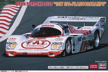 1/24 ブルン ポルシェ 962C “1987 スパ・フランコルシャン” ハセガワ, HAS05031, by ハセガワ