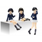 1/35 ガールズ＆パンツァー カモさんチーム フィギュアセット プラッツ, PLZ34714, by プラッツ