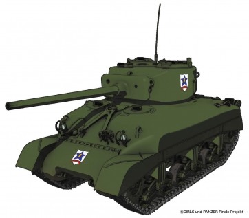 1/35 ガールズ&パンツァー最終章 M4A1シャーマン サンダース大学付属高校 プラッツ, PLZ51056, by プラッツ