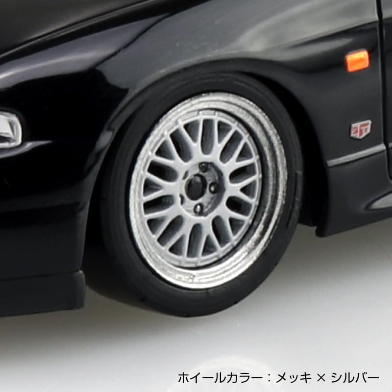 スカイライン GT-R シルバー ブラックホイール 1/32 ニッサン R33スカイラインGT-R カスタムホイール(ブラック
