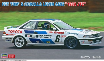 1/24 FET トムス カローラ レビン AE92 1989 JTC ハセガワ, HAS05451, by ハセガワ