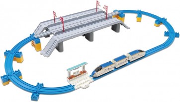 プラレール W7系北陸新幹線かがやき 鉄道道路併用橋セット タカラトミー, TAK08876, by タカラトミー