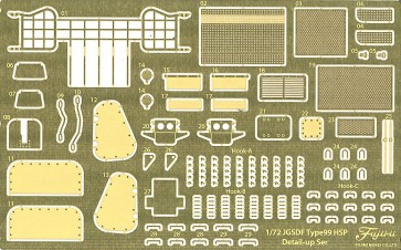 1/72 ミリタリーシリーズ 陸上自衛隊 99式自走 155mm榴弾砲 純正エッチングパーツ フジミ, FUJ23204, by フジミ