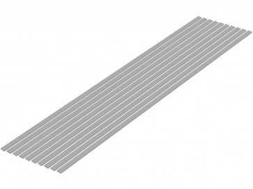 プラ=材料 [グレー] 細切り板 1.0 x 4.0mm 10本入 ウェーブ, WAV24845, by ウェーブ