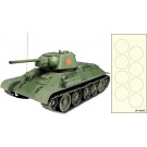 1/35 ガールズ＆パンツァー 劇場版 T-34/76 プラウダ高校 転輪マスキングシート付き プラッツ, PLZ76400, by プラッツ