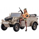 1/24 Pkw.K1 キューベルワーゲン 82型(バルーンタイヤ)w/ブロンドガールズ フィギュア ハセガワ, HAS22732, by ハセガワ