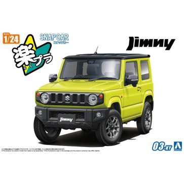 1/24 楽プラ スナップカー No.3-KY JB64 ジムニー 2018 キネティックイエロー アオシマ, AOS65969, by アオシマ