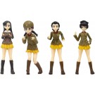 1/35 ガールズ&パンツァー 最終章: 知波単学園 フィギュアセット3(西絹代/福田/玉田/細見) プラッツ, PLZ59267, by プラッツ