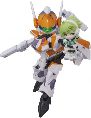 TINY SESSION マクロスΔ VF-31E ジークフリード (チャック・マスタング機) with レイナ・プラウラー バンダイ, BAC49737, by バンダイ