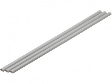 プラ=材料[グレー] ハーフパイプ 3.5 x 7 mm 3本入 ウェーブ, WAV24555, by ウェーブ