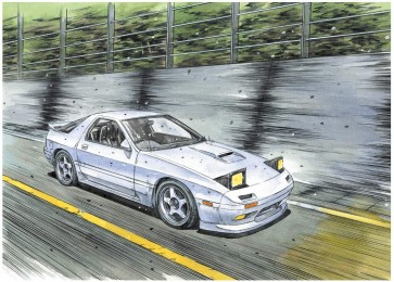 1/24 頭文字(イニシャル)D No.3 高橋涼介 FC3S RX-7 頭文字(イニシャル)Dアオシマ, AOS59586, by アオシマ