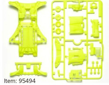 ミニ四駆 グレードアップパーツ FM-A 蛍光カラーシャーシセット (イエロー) タミヤ, TAM54940, by タミヤ