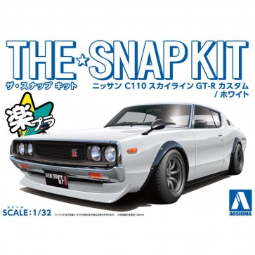 1/32 ザ・スナップキット No.18-SP2 ニッサン C110スカイラインGT-R カスタム (ホワイト) アオシマ, AOS66836, by アオシマ