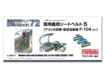 1/72 ナノ・アヴィエーションシリーズ 現用機用シートベルト5 (アメリカ空軍・自衛隊 F-104ほか) ファインモールド, FIN40179, by ファインモールド