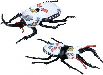 自由研究シリーズ No.254 はたらく くるま編 カブトムシ & クワガタムシ パトカー仕様セット フジミ, FUJ71623, by フジミ