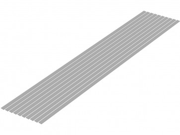 プラ=材料 [グレー] 細切り板 0.5 x 4.0mm 10本入 ウェーブ, WAV24746, by ウェーブ
