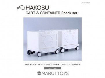 1/12 HAKOBU/CART&CONTAINER 2pack set (ハコブ/カート&コンテナ 2パックセット) ホワイトVer. キャビコ, CAV10540, by キャビコ