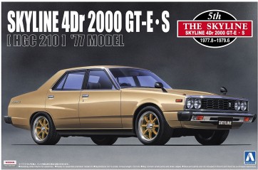 1/24　ザ・スカイライン 12 スカイライン ジャパン4Dr 2000GT‐E・S 前期型（HGC210）'77 アオシマ, AOS41680, by アオシマ
