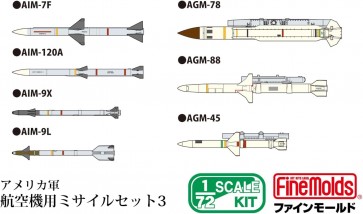 1/72 アメリカ軍 航空機用ミサイルセット3 ファインモールド, FIN11056, by ファインモールド