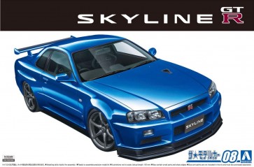 1/24 ザ・モデルカー No.8 ニッサン BNR34 スカイラインGT-R V-spec II 2002 アオシマ, AOS58589, by アオシマ