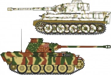 1/72 タイガーI型 & パンサーG型 ドイツ陸軍主力戦車 コンボ ハセガワ, HAS00675, by ハセガワ