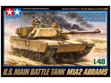 1/48 ミリタリーミニチュアシリーズ アメリカ M1A2 エイブラムス戦車 タミヤ, TAM25924, by タミヤ