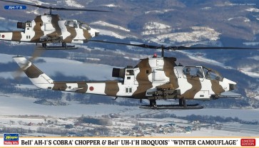 1/72 ベルAH-1S コブラチョッパー＆UH-1J イロコイ "ウインター カムフラージュ"ハセガワ, has22393, by ハセガワ