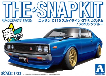 1/32 ザ・スナップキット No.18-SP4 ニッサン C110スカイラインGT-R カスタム (メタリックブルー) アオシマ, AOS66898, by アオシマ