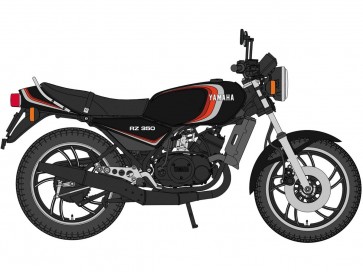 1/12 ヤマハ RZ350 (4U0) (1982) ブラックカラー ハセガワ, HAS17638, by ハセガワ