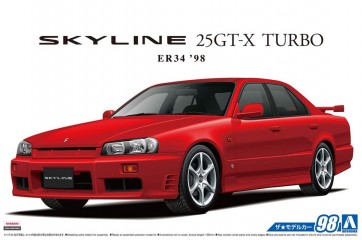1/24 ザ・モデルカー ニッサン ER34 スカイライン 25GT-X ターボ 1998 アオシマ, AOS57506, by アオシマ