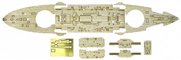 1/350日本海軍 戦艦 三笠 “日本海海戦“ 木製甲板, HASQG48, by ハセガワ