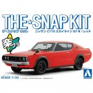 1/32 ザ・スナップキット No.18-C ニッサン C110スカイラインGT-R (レッド) アオシマ, AOS64665, by アオシマ