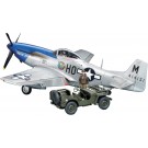 1/48 ノースアメリカン P-51D マスタング・1/4トン小型四輪駆動軍用車セット[スケールモデル限定] タミヤ, TAM52053, by タミヤ