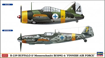 1/72 B-239 バッファロー&メッサーシュミットBf109G-6 "フィンランド空軍" ハセガワ, HAS22799, by ハセガワ